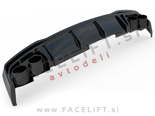 Difuzor z nastavki za izpuh črni Audi A6 S6 S line C8 18-25