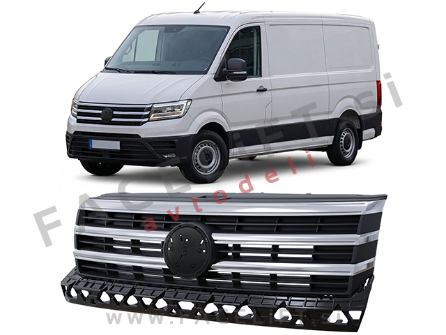 Maska črna z kromiranimi letvami VW Crafter 17-