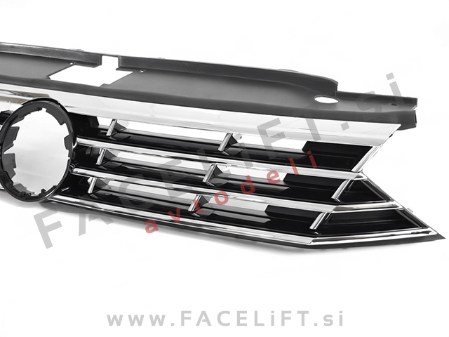 Maska črna kromirana VW Passat B8 14-19