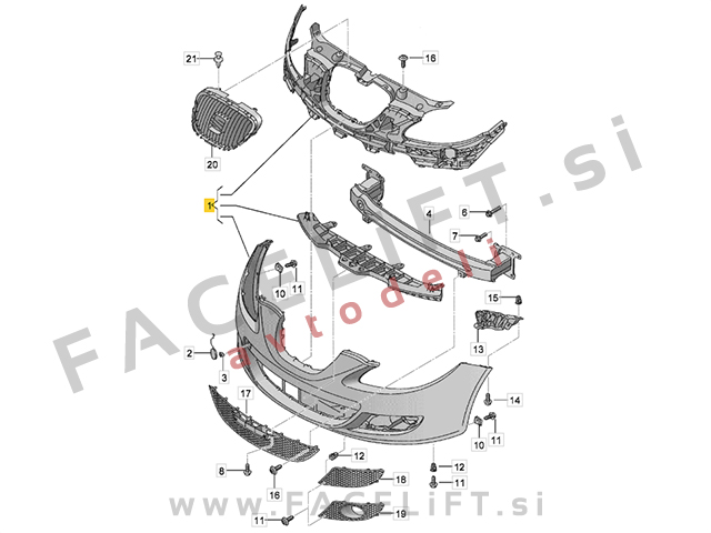 Sprednji odbijač Seat Leon 1P 09-12