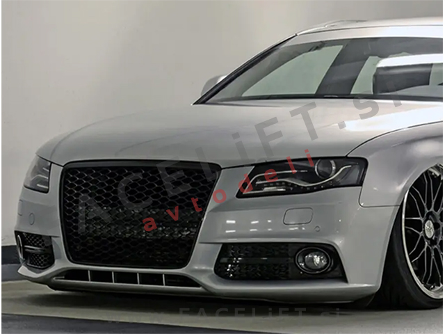 Mreže sprednjega odbijača RS izgled črne sijaj Audi A4 B8 8K 07-11