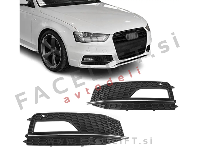 Mreže sprednjega odbijača RS izgled Audi A4 B8 8K S line 11-15