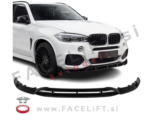 Podaljšek sprednjega odbijača črni sijaj BMW X5 F15 M-Pack 13-19