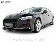 Podaljšek sprednjega odbijača črni sijaj Audi A5 S5 Coupe Sportback 17-19