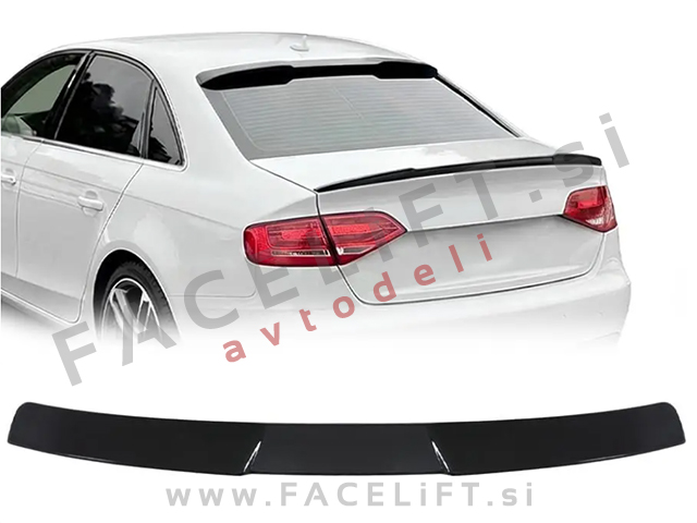Strešni spojler črni sijaj Audi A4 B8 8K Limuzina 07-15