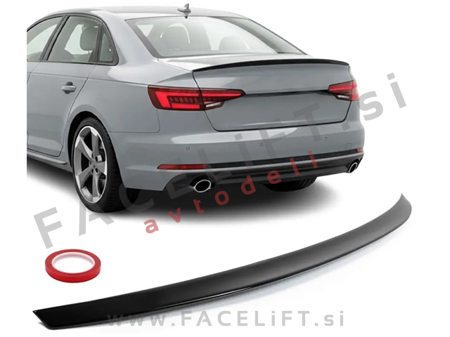 Spojler za prtljažnik črni sijaj Audi A4 Limuzina B9 15-24