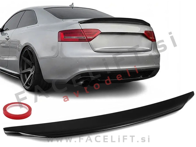 Spojler za prtljažnik črni sijaj Audi A5 Coupe 07-16 Spojler za prtljažnik črni sijaj Audi A5 Coupe 07-16