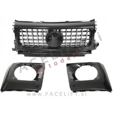 Maska črna kromirana sijaj Mercedes G W463 18-24