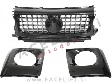 Maska črna kromirana sijaj Mercedes G W463 18-24