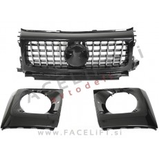 Maska črna kromirana sijaj Mercedes G W463 18-24
