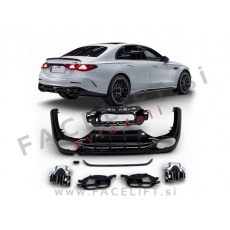 Difuzor z nastavki za izpuh črni Mercedes E S214 W214 AMG Line 23-