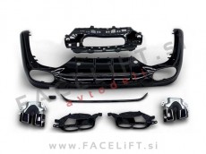 Difuzor z nastavki za izpuh črni Mercedes E S214 W214 AMG Line 23-