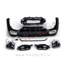 Difuzor z nastavki za izpuh črni Mercedes E S214 W214 AMG Line 23-