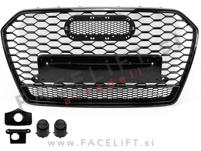 Maska RS izgled črna sijaj Audi A6 C7 4G 14-18