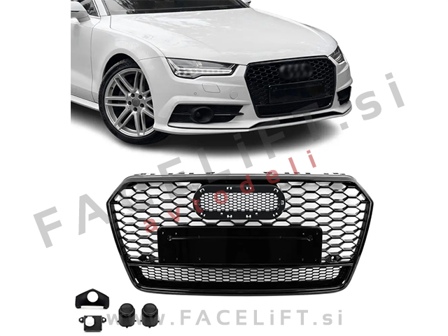 Maska RS izgled črna sijaj Audi A7 C7 14-18 Maska RS izgled črna sijaj Audi A7 C7 14-18