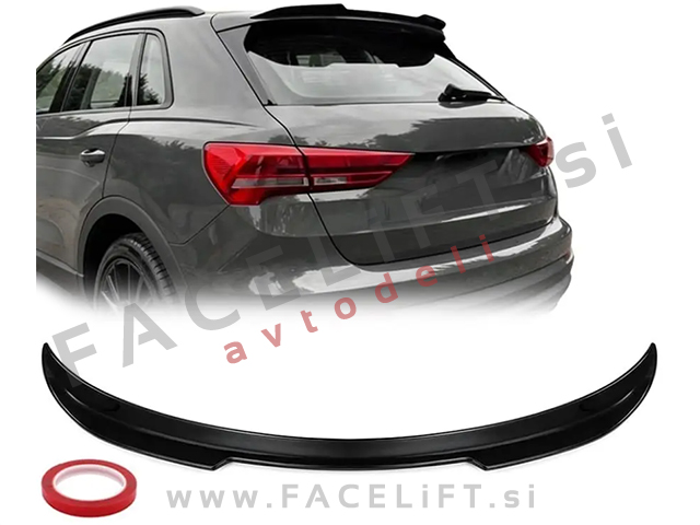 Strešni spojler RS izgled črni sijaj Audi Q3 SUV F3 18-26