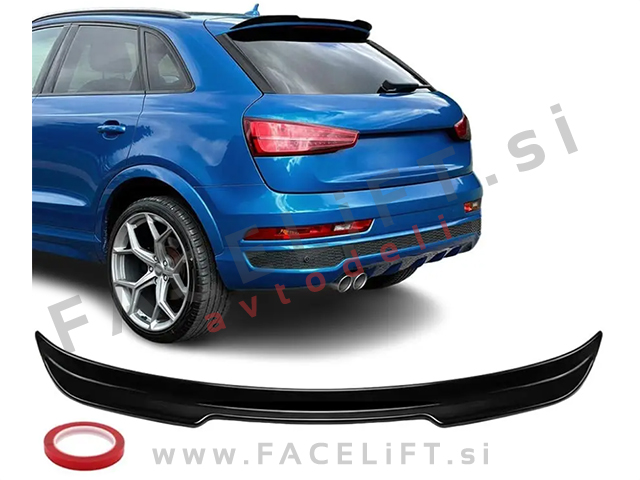 Strešni spojler RS izgled črni sijaj Audi Q3 8U 11-18 Strešni spojler RS izgled črni sijaj Audi Q3 8U 11-18