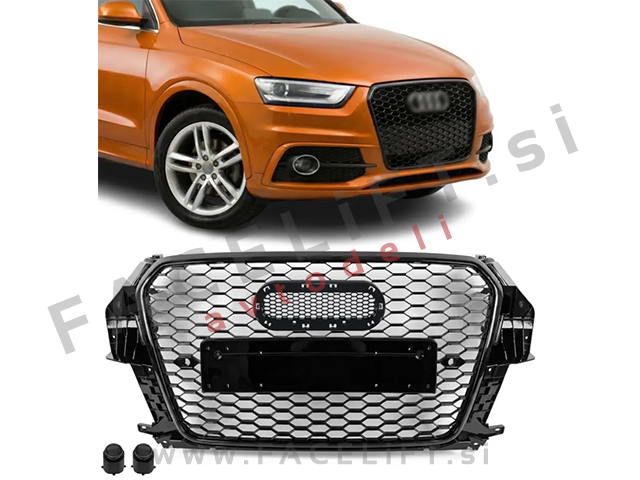 Maska RS izgled črna sijaj Audi Q3 8U 11-15 Maska RS izgled črna sijaj Audi Q3 8U 11-15