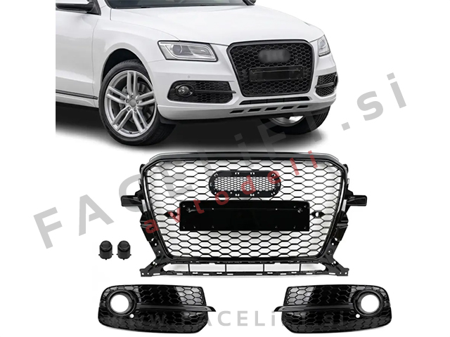 Maska in mreže odbijača RS izgled črna sijaj Audi Q5 8R 12-17