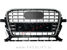 Maska SQ5 izgled črna kromirana sijaj Audi Q5 8R 12-17