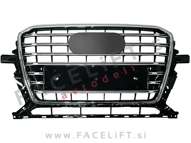 Maska SQ5 izgled črna kromirana sijaj Audi Q5 8R 12-17