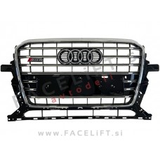 Maska SQ5 izgled črna kromirana sijaj Audi Q5 8R 12-17