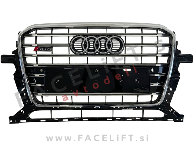 Maska SQ5 izgled črna kromirana sijaj Audi Q5 8R 12-17