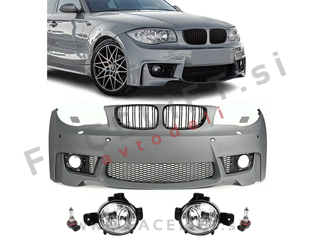 Sprednji odbijač M1 izgled PDC SRA BMW 1 E81 E82 E87 E88 04-13