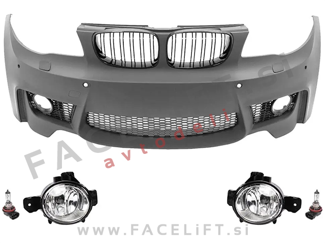 Sprednji odbijač M1 izgled PDC SRA BMW 1 E81 E82 E87 E88 04-13