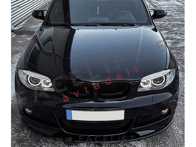Podaljšek sprednjega odbijača črni sijaj BMW 1 E82 E88 M-Sport 07-13 Podaljšek sprednjega odbijača črni sijaj BMW 1 E82 E88 M-Sport 07-13