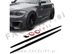 Podaljški pragov črni sijaj BMW 1 E81 E82 E87 E88 M-Pack 04-13