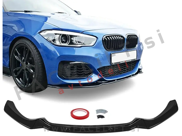 Podaljšek sprednjega odbijača črni sijaj BMW 1 F20 F21 LCI M-Pack 15-19