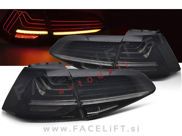 Zadnje LED laser luči zatemnjene VW Golf 7 12-17