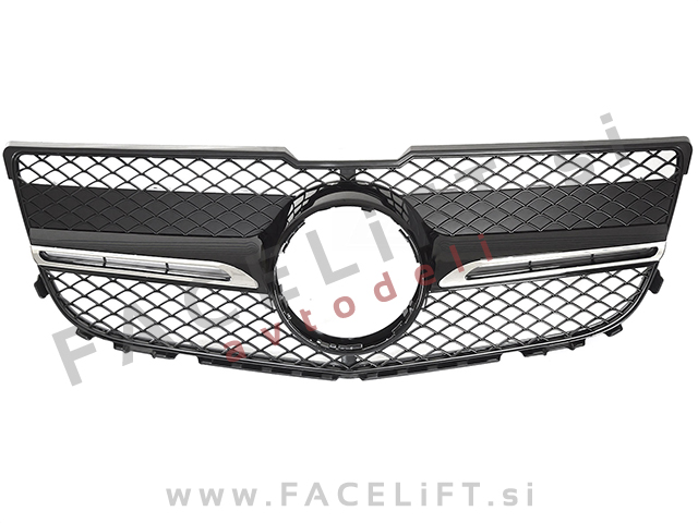 Maska črna kromirana Mercedes GLK X204 12-15
