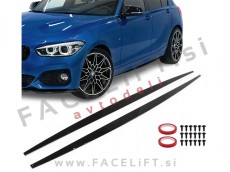 Podaljški pragov črni sijaj BMW 1 F20 F21 M-Pack 11-19
