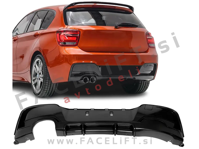 Difuzor črni sijaj BMW 1 F20 F21 M-Pack 11-15 Difuzor črni sijaj BMW 1 F20 F21 M-Pack 11-15