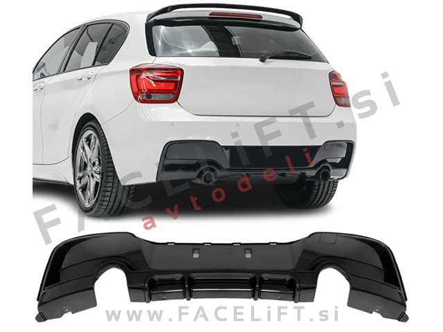 Difuzor črni sijaj BMW 1 F20 F21 M-Pack 11-15