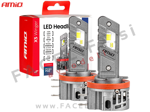 LED kit H15 X5 Winger CANBUS 49W 12V LED kit H15 X5 Winger CANBUS 49W 12V