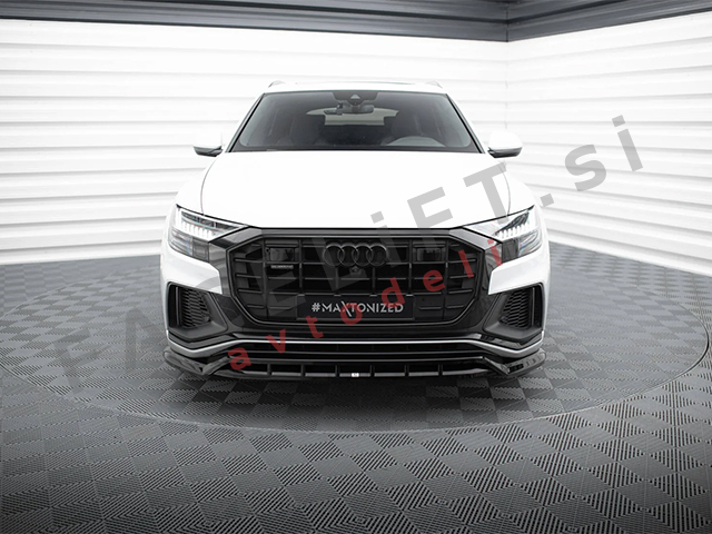 Podaljšek sprednjega odbijača V.2 črni sijaj Audi Q8 18-23