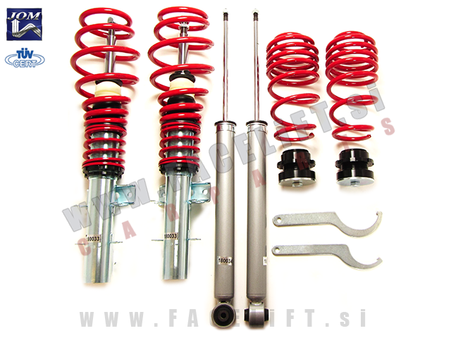 Audi A1 8X 10-18 nastavljivo vzmetenje JOM RedLine Audi A1 8X 10-18 nastavljivo vzmetenje JOM RedLine