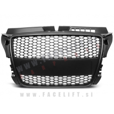 Audi A3 8P 8PA 08-12 maska RS izgled črna (mat) Audi A3 8P 8PA 08-12 maska RS izgled črna (mat)