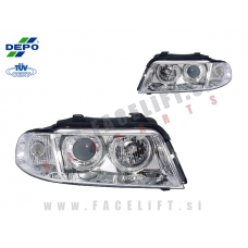 Audi A4 / B5 (99-01) / xenon žarometi z Angel Eyes obročki in lečo Audi A4 / B5 (99-01) / xenon žarometi z Angel Eyes obročki in lečo