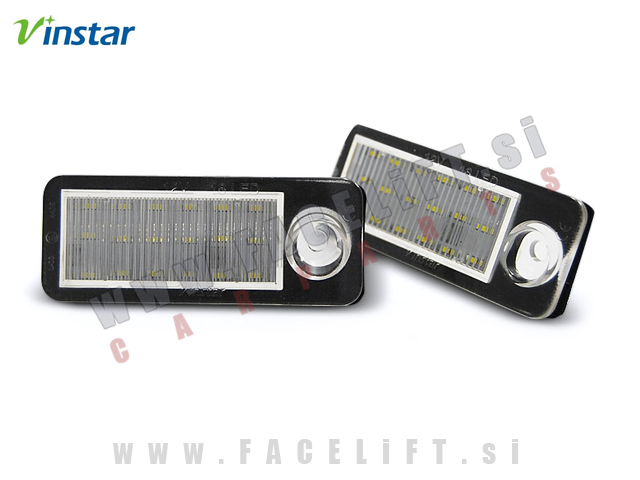 Audi A6 C5 4B Karavan 97-04 LED osvetlitev registrske tablice z ohišjem Audi A6 C5 4B Karavan 97-04 LED osvetlitev registrske tablice z ohišjem