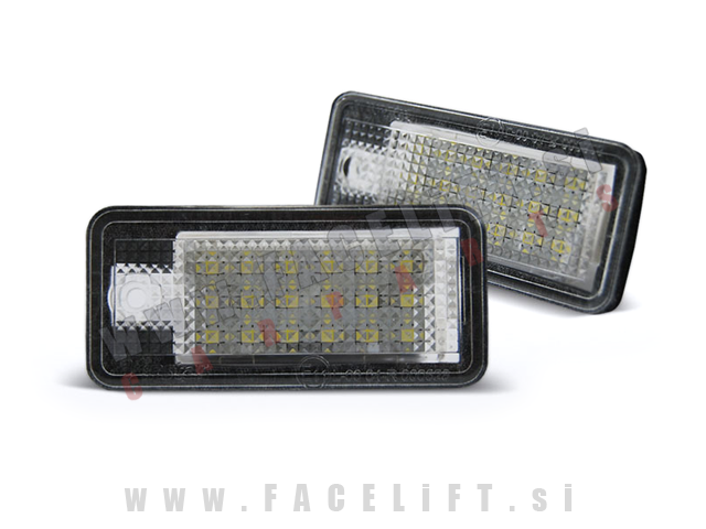 Audi A8 D3 02-10 LED osvetlitev registrske tablice z ohišjem Audi A8 D3 02-10 LED osvetlitev registrske tablice z ohišjem