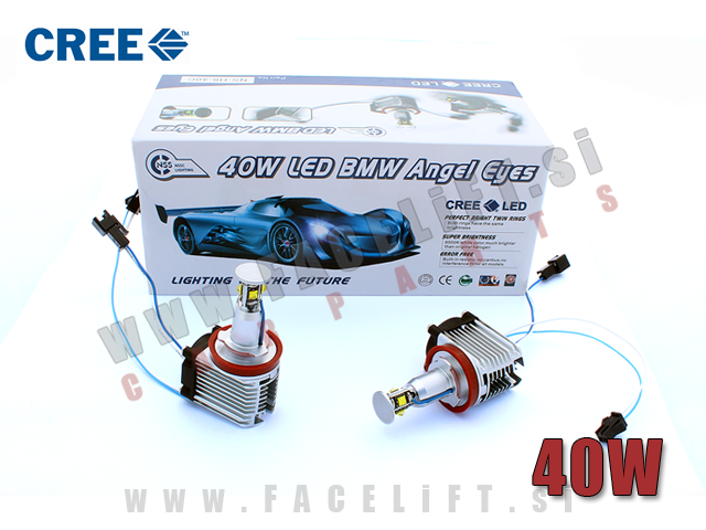 BMW 3 E90 E91 LCI 08-12 LED Angel Eyes markerji H8 40W CREE BMW 3 E90 E91 LCI 08-12 LED Angel Eyes markerji H8 40W CREE