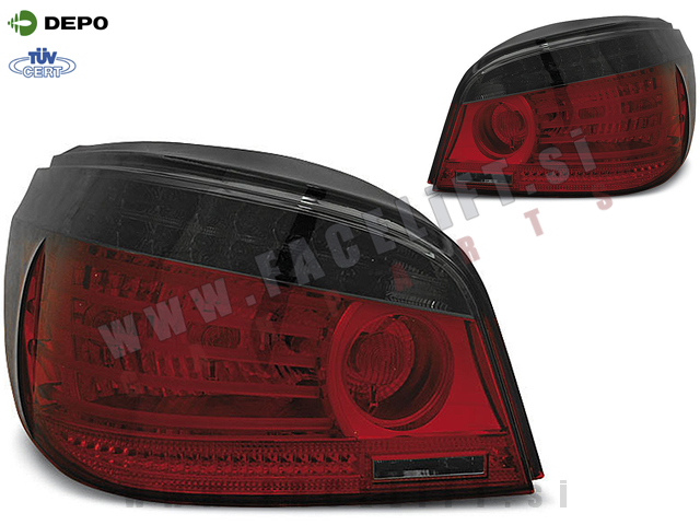 BMW 5 E60 Limuzina 03-07 zadnje LED luči rdeče zatemnjene BMW 5 E60 Limuzina 03-07 zadnje LED luči rdeče zatemnjene