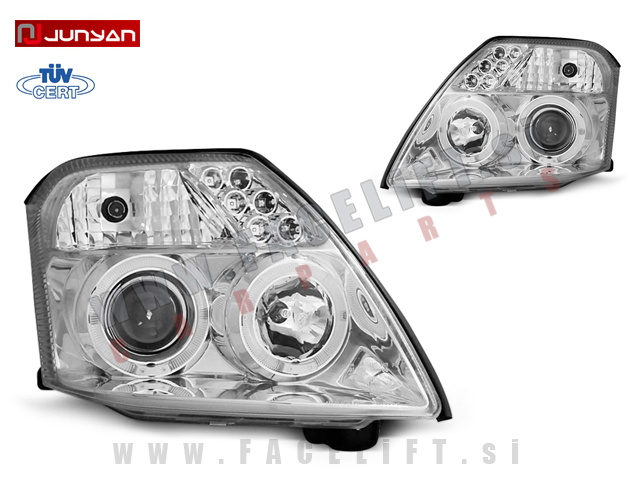 Citroen C2 / (03-10) / žarometi z LED Angel Eyes obročki in lečo Citroen C2 / (03-10) / žarometi z LED Angel Eyes obročki in lečo