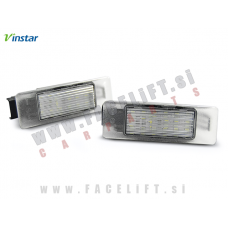 LED osvetlitev registrske tablice z ohišjem Citroen Peugeot LED osvetlitev registrske tablice z ohišjem Citroen Peugeot