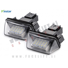 Citroen Peugeot LED osvetlitev registrske tablice z ohišjem Citroen Peugeot LED osvetlitev registrske tablice z ohišjem