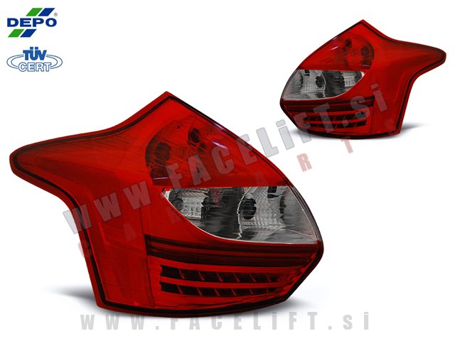 Ford Focus 3 Hatchback 10-14 zadnje LED luči Ford Focus 3 Hatchback 10-14 zadnje LED luči